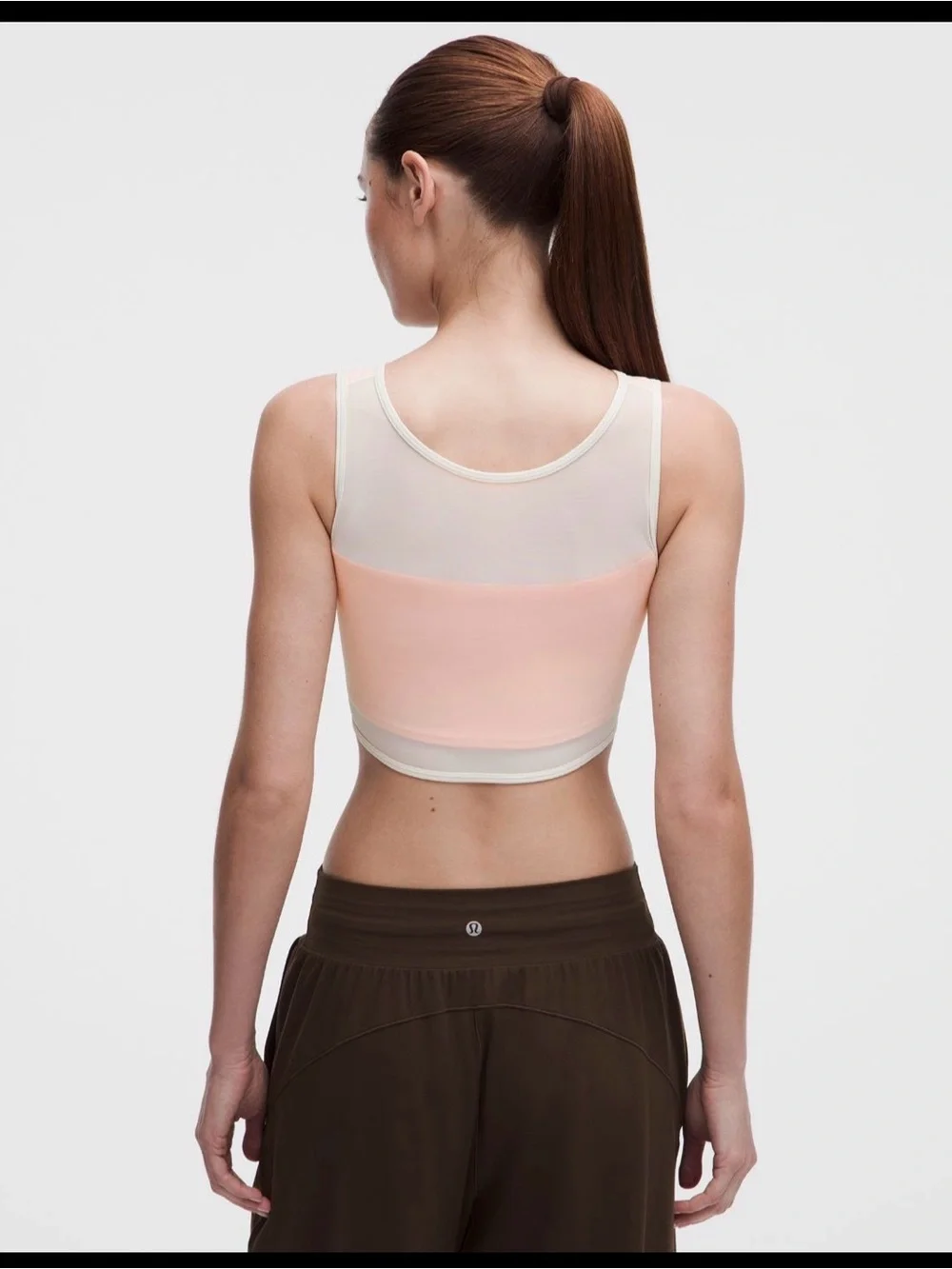 Lululemon Bend This Mesh Bandeau V-Neck Bra citrus SIZZLE orange | S/M | NWT